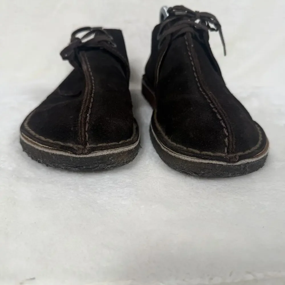 Clarks Originals Desert Trek Brown Suede Men’s Boots Shoes Moc Toe Crepe Sole 8